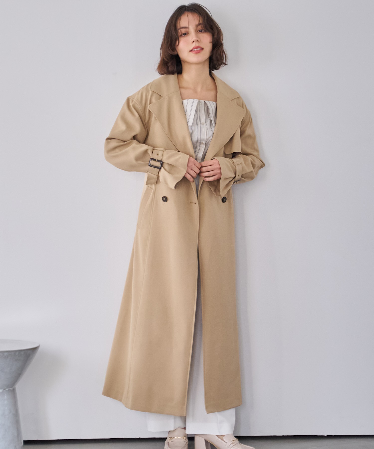 オーバートレンチコート(83キャメル-Ｓ)