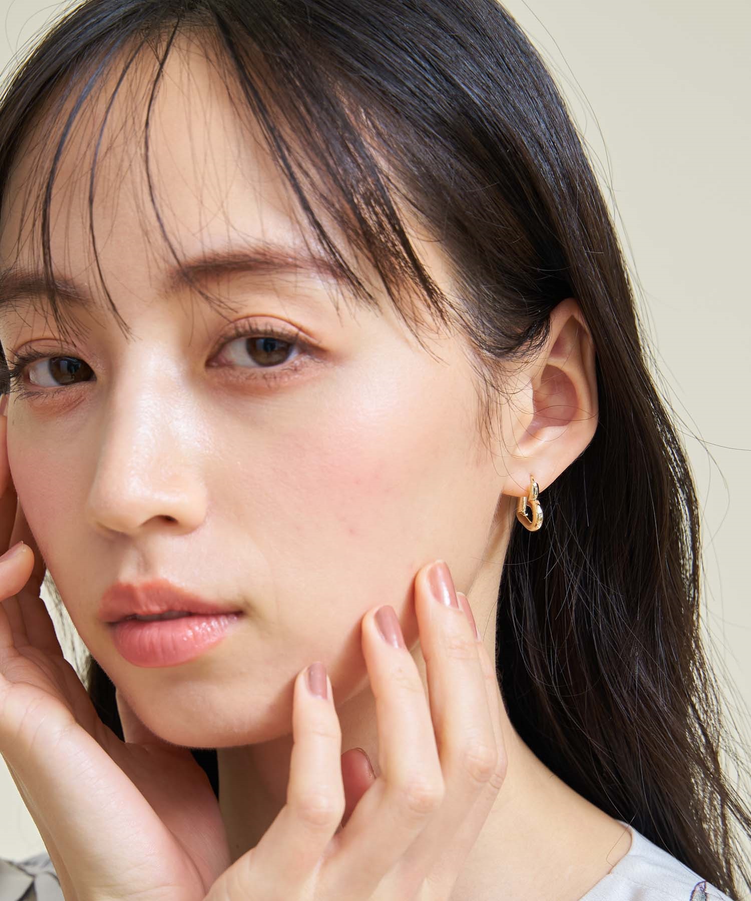 ハートフープピアス