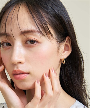 ハートフープピアス