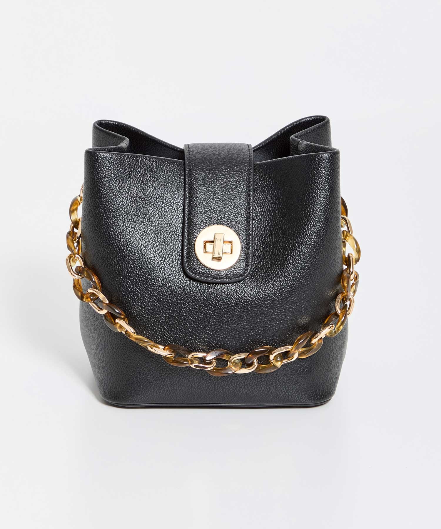 バックルデザインバケツバッグ(00ブラック-フリー)