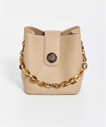 バックルデザインバケツバッグ(83キャメル-フリー)