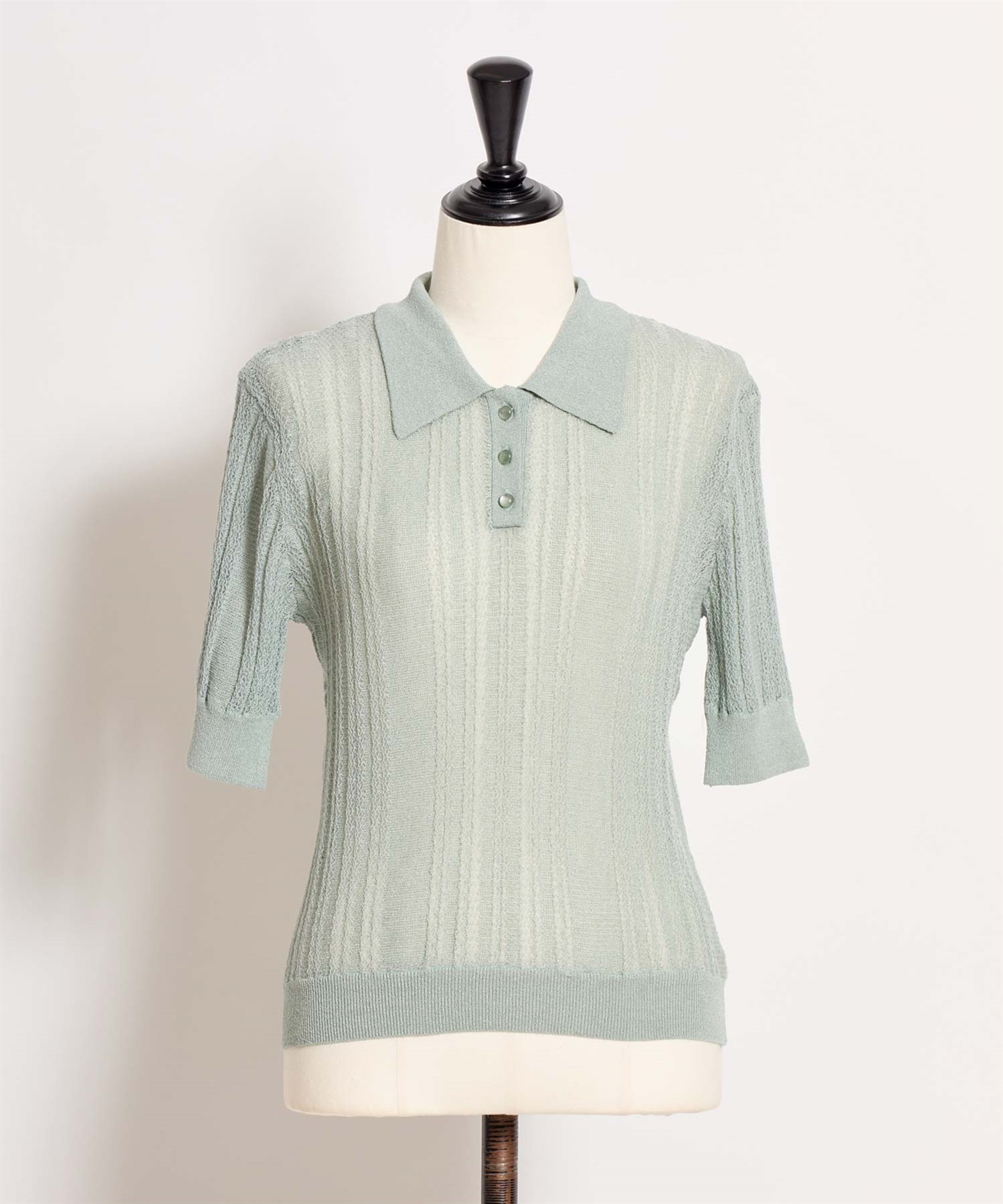 【予約】シアーリブポロニット(62ライトグリーン-フリー-4月下旬ごろのお届け)