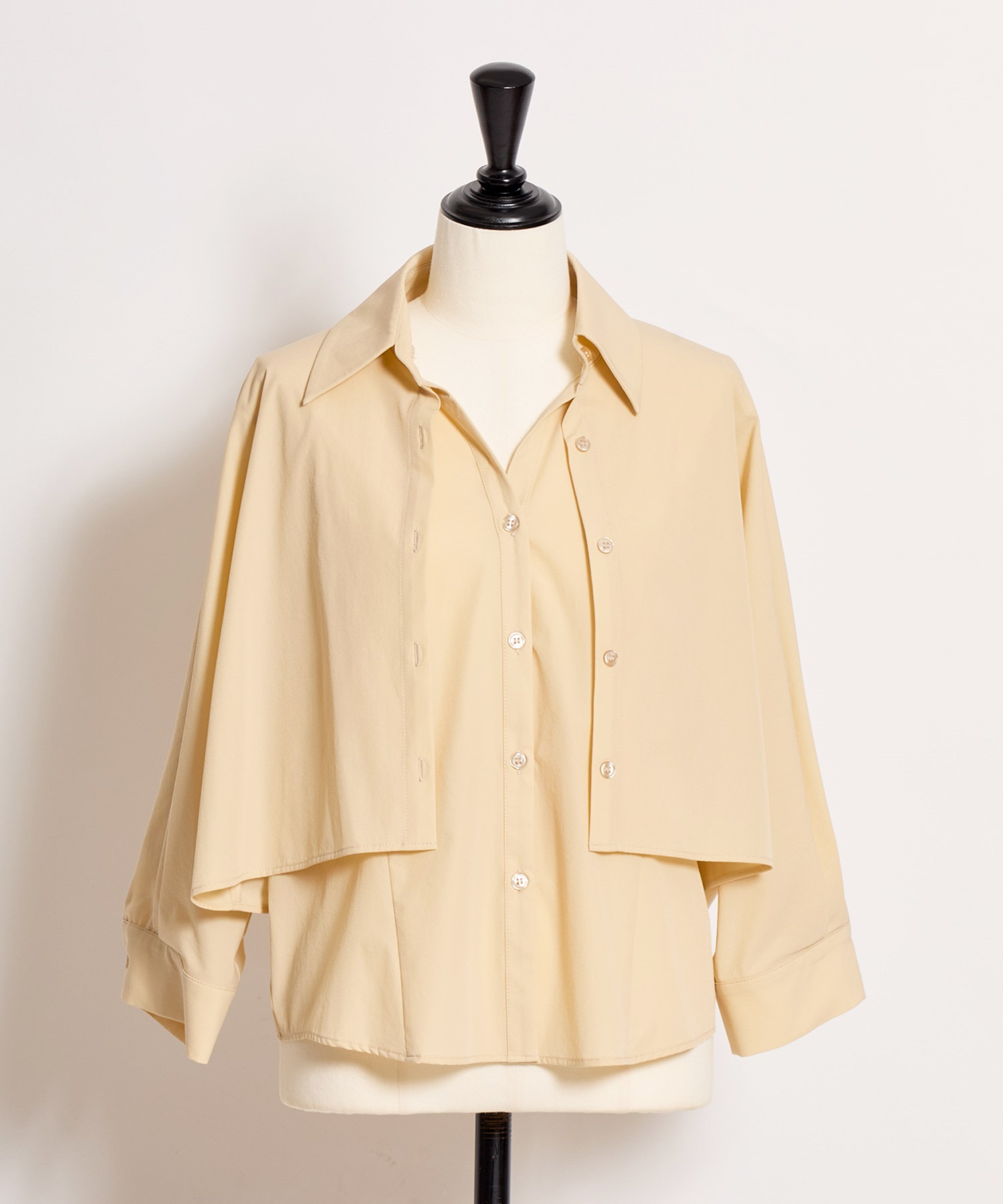 【予約】レイヤードライクシャツ(51イエロー-フリー-4月下旬ごろのお届け)