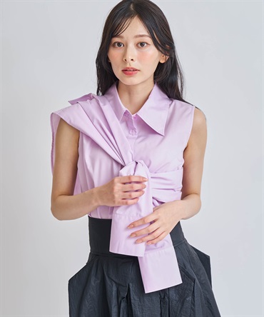 【予約】マルチウェイレイヤードシャツ(22ラベンダー-フリー-6月下旬ごろのお届け)