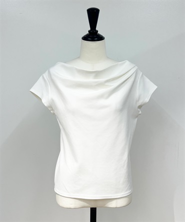 【予約】ドレープカットソー(01オフホワイト-フリー-4月下旬ごろのお届け)