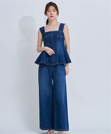 【予約】デニムワイドパンツ