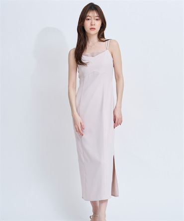 【予約】シアーレイヤーキャミワンピース(82ベージュ-Ｍ-4月下旬ごろのお届け)