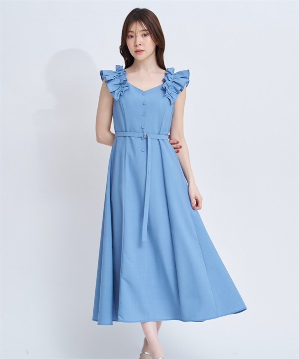 【予約】肩フリルワンピース