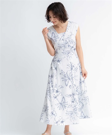 ボタニカルプリントワンピース(94ミックス１-Ｓ)