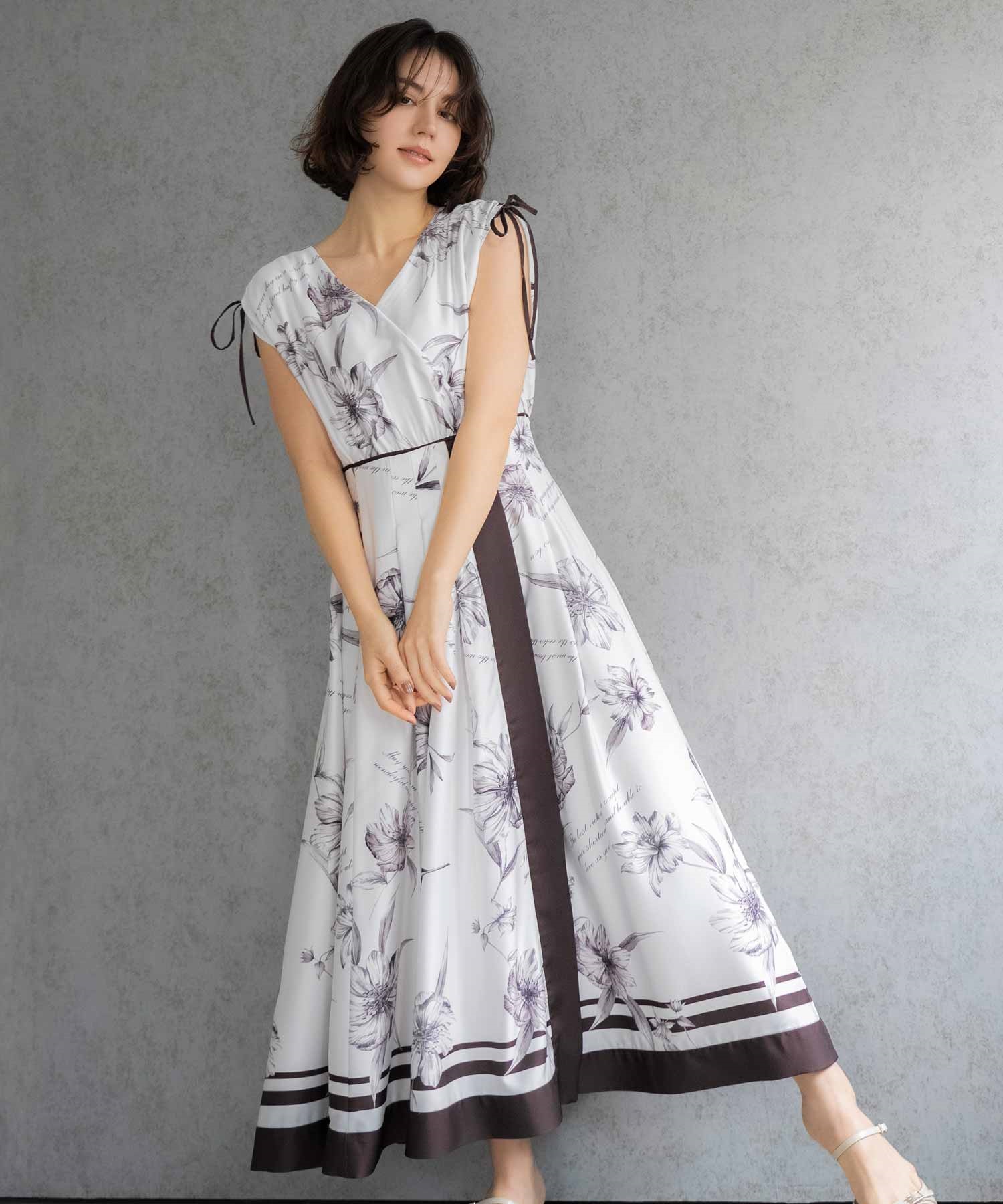 【予約】【新色/SSサイズあり】スカーフプリントワンピース