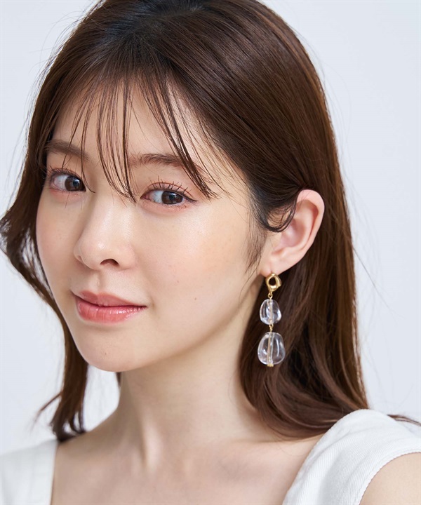 クリアモチーフピアス